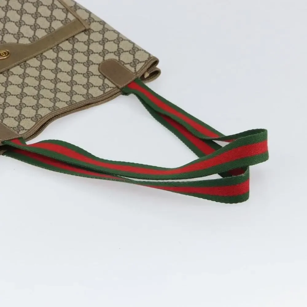 Gucci GG Supreme Web Tote Bag Beige